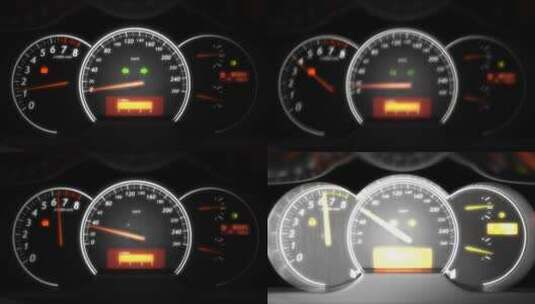 汽车速度表特写高清在线视频素材下载