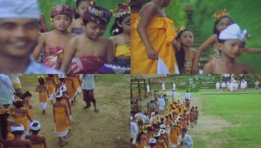 举行传统仪式的孩子们高清在线视频素材下载