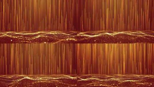 4K大气金色粒子舞台晚会背景视频高清在线视频素材下载