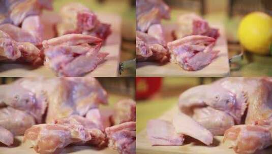 【镜头合集】拆解拆分整鸡各部分高清在线视频素材下载