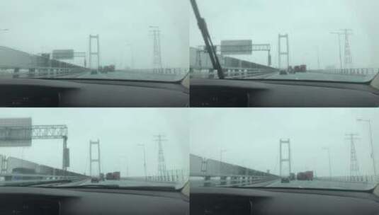 汽车行驶视角南沙大桥高清在线视频素材下载