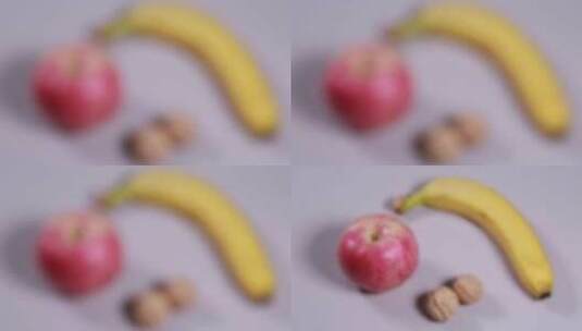 水果干果坚果香蕉苹果核桃高清在线视频素材下载