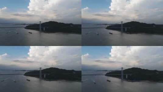 珠江口虎门大桥航拍高清在线视频素材下载