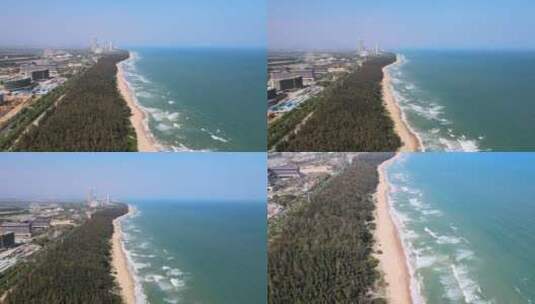 4K航拍三亚海棠湾海岸线高清在线视频素材下载