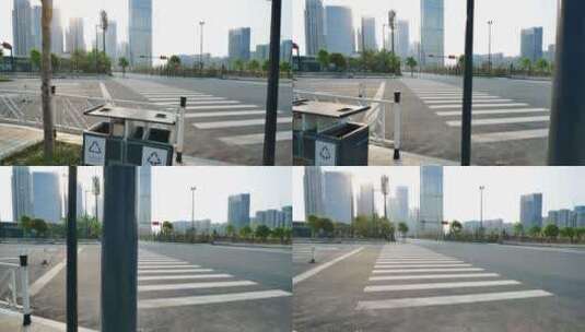 广西南宁五象新区东盟总部基地街景高清在线视频素材下载