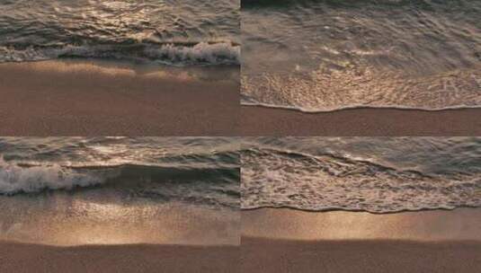 海浪抵达岸边高清在线视频素材下载