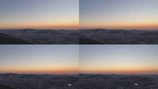 济南千佛山山顶日落、夕阳高清在线视频素材下载