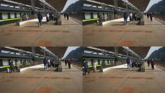 火车站台交通高清在线视频素材下载