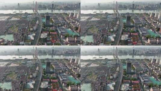 上海疫情防控空荡的杨浦大桥高清在线视频素材下载