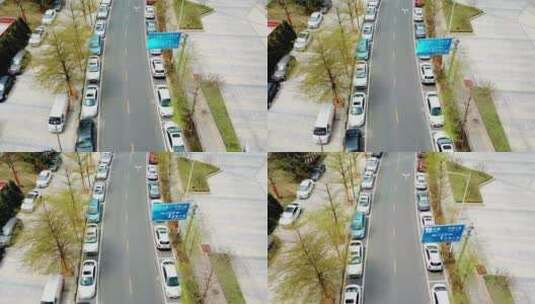 深圳平湖路边车辆高清在线视频素材下载