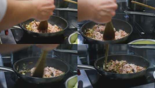 厨师在炒菜高清在线视频素材下载