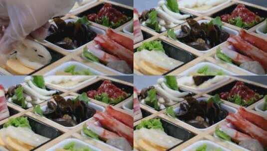 火锅美味食材准备过程食材展示高清在线视频素材下载