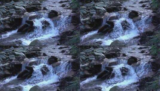 溪流小瀑布慢动作高清在线视频素材下载