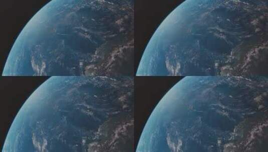震撼蓝色地球三维动画漫游大气卫星合成高清在线视频素材下载