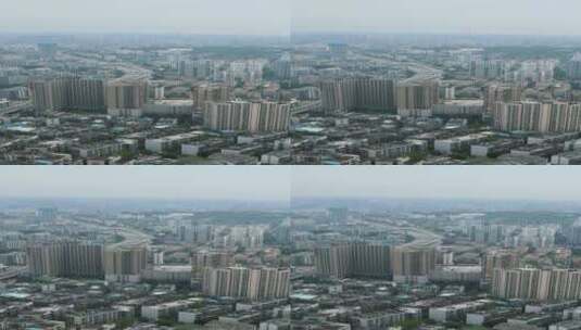 航拍湖北宜昌城市建设高楼高清在线视频素材下载
