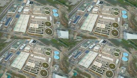 江苏南通通州湾在建污水处理厂高清在线视频素材下载