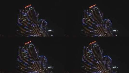 220719夜晚马路高楼红绿灯实拍视频 (87)高清在线视频素材下载