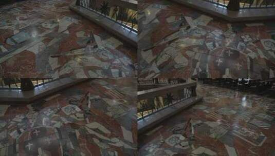 教堂的地面壁画高清在线视频素材下载