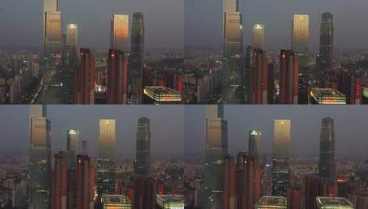 南宁城市风光夜景航拍4K视频高清在线视频素材下载