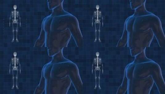 科技透视人体扫描高清在线视频素材下载