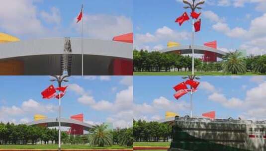 国庆节旗帜高清在线视频素材下载