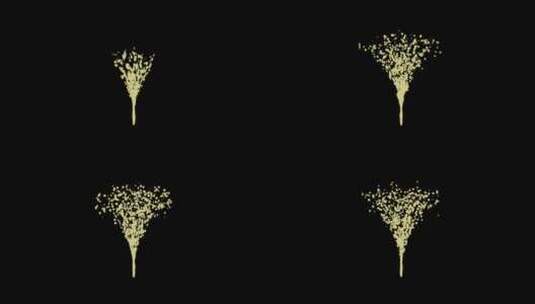 金色粒子形成大树消失高清在线视频素材下载