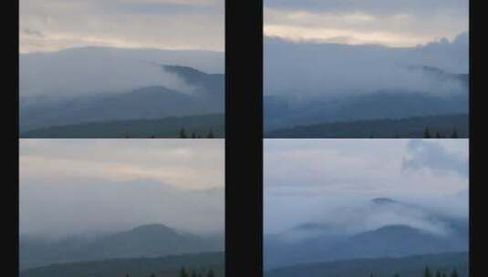 山间雾气延时高清在线视频素材下载