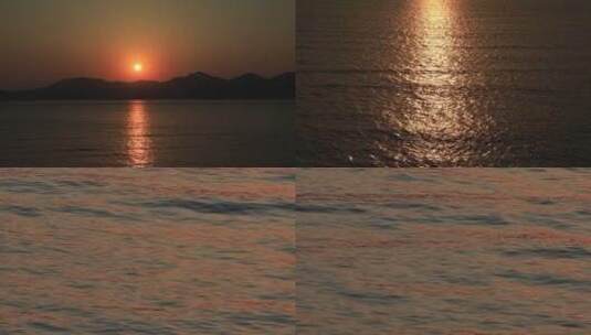 海边日落海面光影唯美空镜合集高清在线视频素材下载