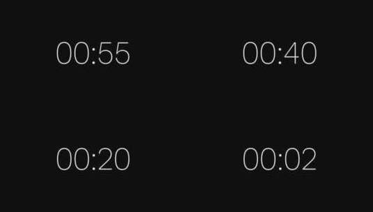发光LED电子计数器上白色数字一分钟倒计时高清在线视频素材下载