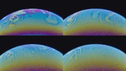 4K超现实科幻气泡行星微距背景高清在线视频素材下载