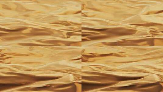 流动飘舞的金色布料3D渲染高清在线视频素材下载