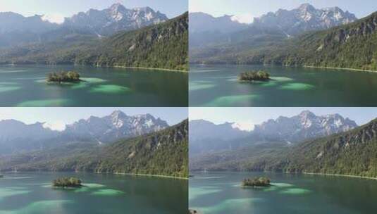 高山湖泊航拍高清在线视频素材下载
