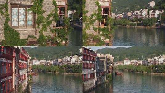 h贵州小镇流水人家高清在线视频素材下载
