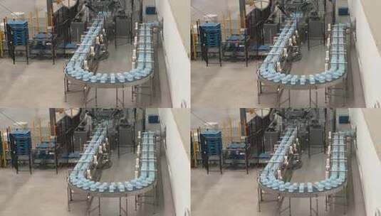 济南普利思饮用水生产车间，瓶装水生产线高清在线视频素材下载