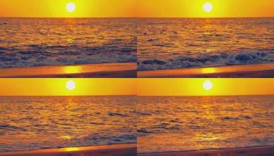 海边落日夕阳海浪高清在线视频素材下载