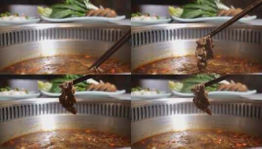 超齐全美食火锅食材四川重庆高清在线视频素材下载