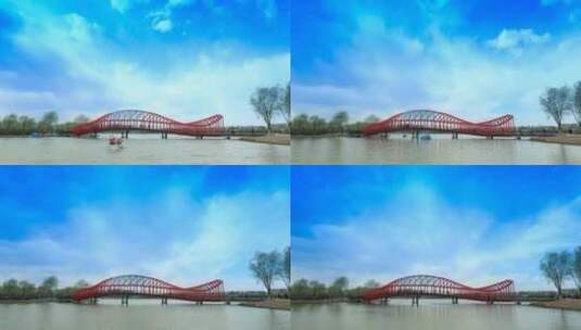 北京通州台湖公园（红桥）高清在线视频素材下载