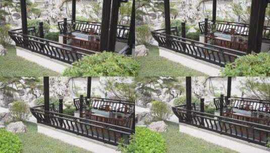 传统中式园林建筑亭子高清在线视频素材下载