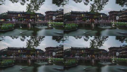 上海豫园 上海豫园阴天高清在线视频素材下载