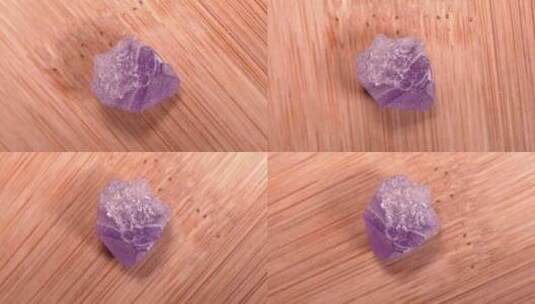 紫晶牙紫水晶矿石高清在线视频素材下载