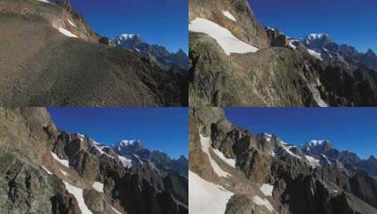 阿尔卑斯山，山脉，峰，游览杜勃朗峰高清在线视频素材下载