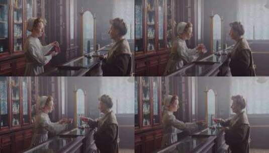 药剂师与客户交谈高清在线视频素材下载