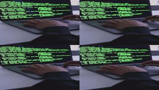 笔记本电脑上的人员编码高清在线视频素材下载