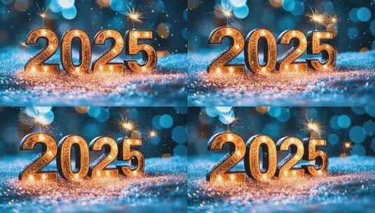 蛇年2025年新年春节数字特效背景高清在线视频素材下载