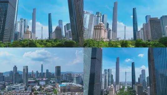 航拍广州花城广场高清在线视频素材下载