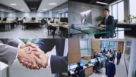 商务人士办公室工作走动场景高清在线视频素材下载