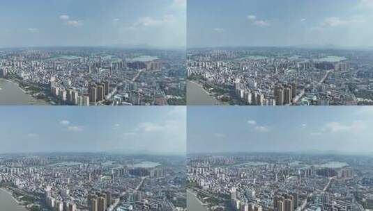 鄂州城市建筑风光航拍鄂州市鄂城区城市宣传高清在线视频素材下载