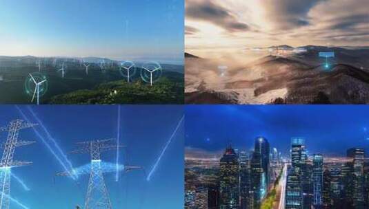 智慧电网智能电网绿色电网高清在线视频素材下载
