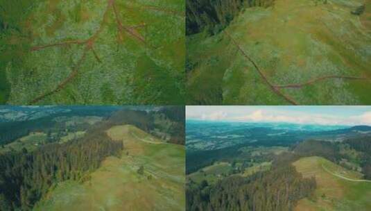 无人机拍摄山间美景高清在线视频素材下载