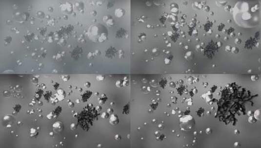 大气中气溶胶的显微摄影 高清在线视频素材下载